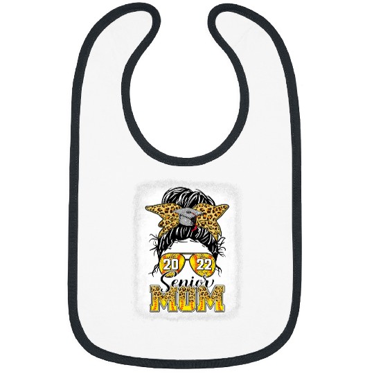 Sport Softball Mom Senior Class Of Messy Bun Graduation Bibs