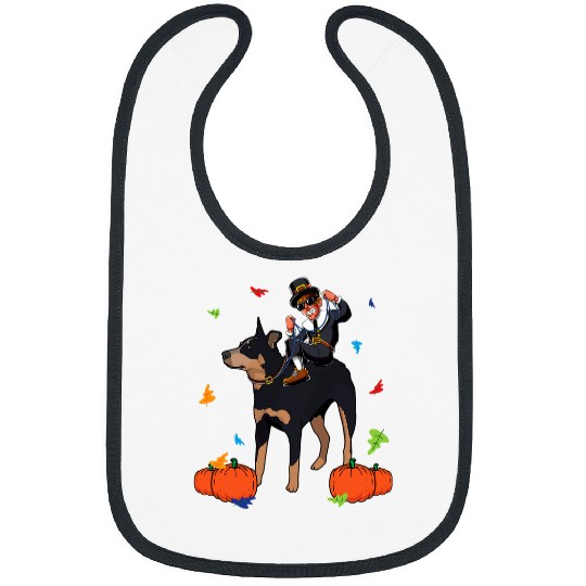 Australian Cattle Pet Dog Red Blue Heeler Pilgrim Thanksgiving 2 Bibs