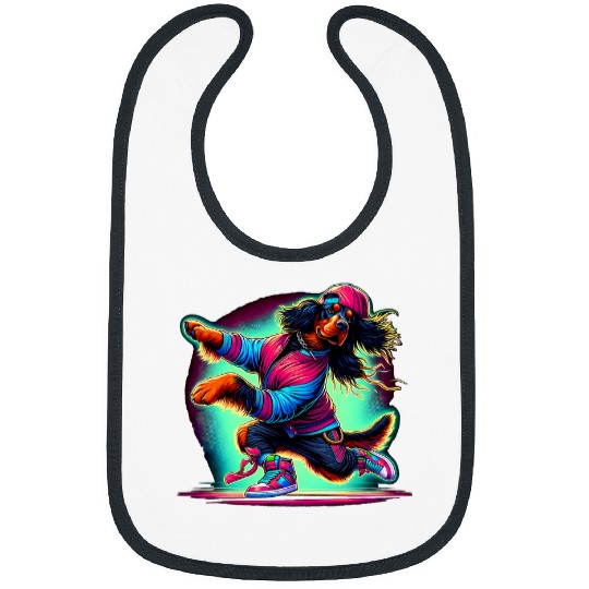 Gordon Setter Pet Hip Hop Gordon Setter Dog Dancer 1 Bibs