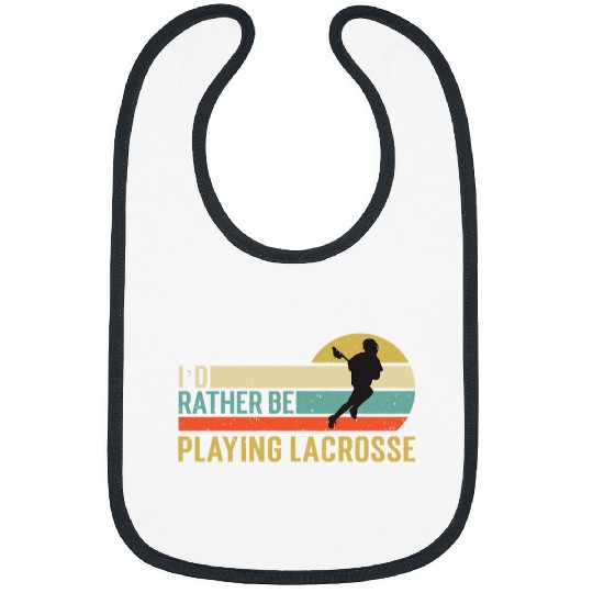 Sport Lacrosse Gift Id Rather be Playing Lacrosse 2LAX Bibs