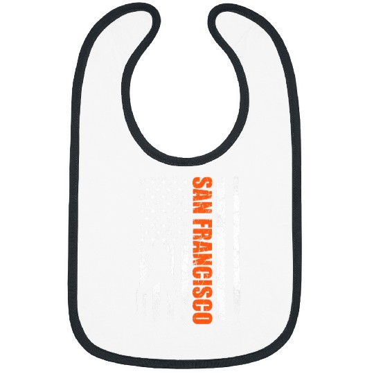 Sport Baseball San Francisco Baseball Flag USA Vintage Patriotic Bibs