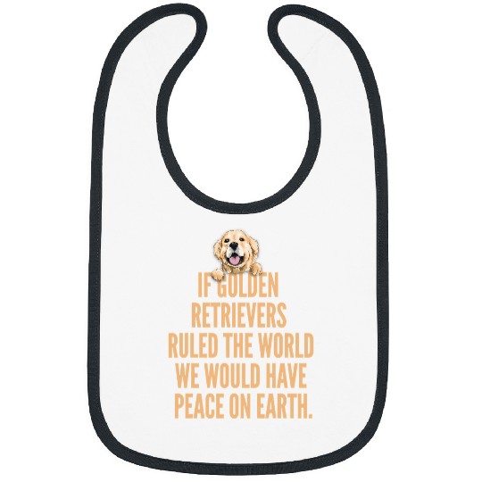 Golden Retriever Pet Lover Peace On Earth Golden Retriever Labrador Retrievers Bibs