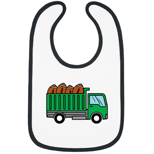 Sport American Football Kids American Football Dump Truck Cute Sports Boys Kids Toddlers Bibs