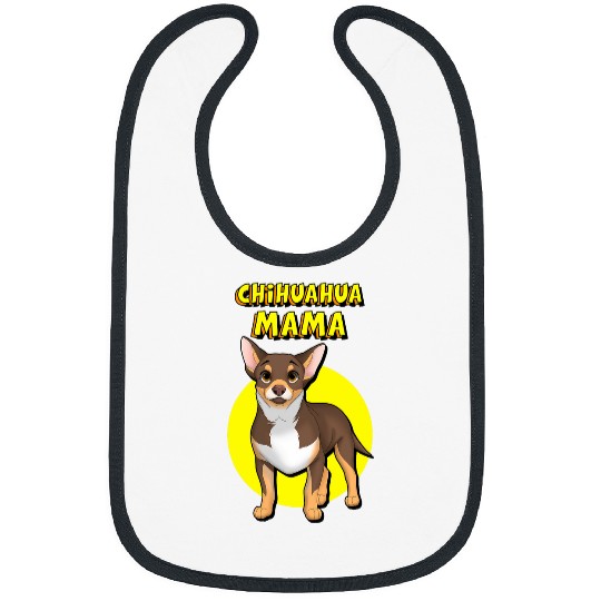 Chihuahua Pet Mama Chocolate Tan Chihuahua Dog Mother Bibs