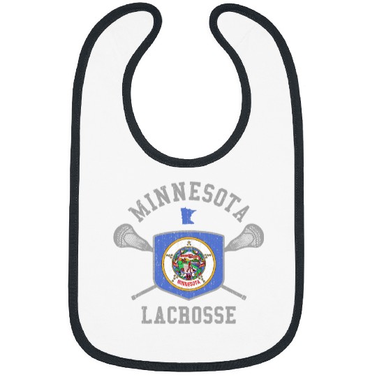 Sport Lacrosse Gift Minnesota Lacrosse Vintage State Flag Minnesota Lacrosse Bibs