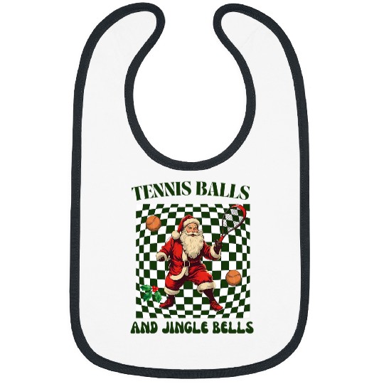 Sport Tennis Tennis Balls and Jingle Bells. Santas Christmas Game Bibs