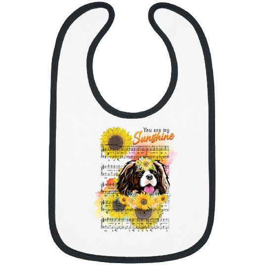 Cavalier Pet King Charles Spaniel You Are My Sunshine Bibs