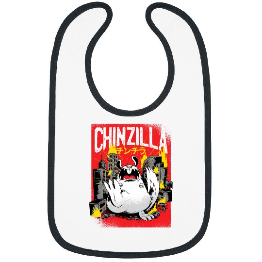 Chinchilla Mammal Japanese Retro Chinzilla Chinchilla Kaiju Bibs