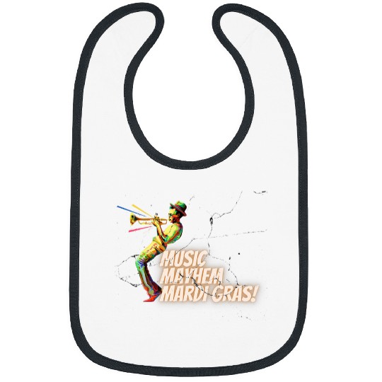 Funny Trumpet New Orleans Music Trumpet Player Mardi Gras Bibs