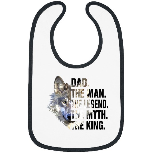 Coyote Mammal Dad The Man The Legend The Myth The King Fathers Day Bibs