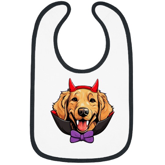 Golden Retriever Pet Dog Vampire Halloween Costume Bibs