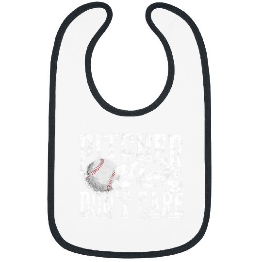 Sport Baseball Pitcher Hair Dont Care Baseball Lover Bibs