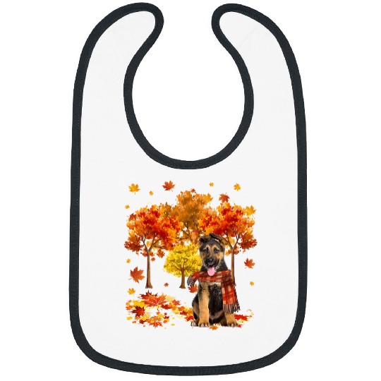 German Shepherd Pet Its Fall Yall Cute German Shepherd Autumn Tree Fall Leaves 17 Bibs