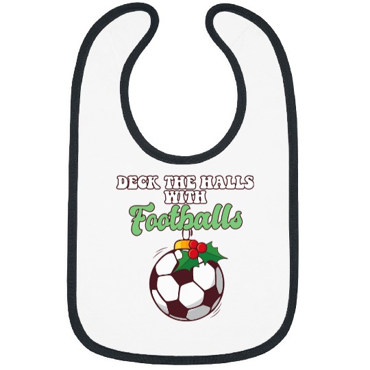 Sport Soccer Deck The Halls With Football Player Coachs Christmas Balls Bibs
