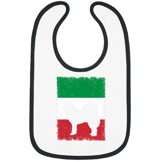 Eurasier Pet Dog Italy Flag Italian vintages Mom Dad Bibs