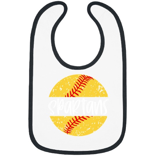Softball Gift Spartans Softball Team Mascot School Spirit Game Day 13 Bibs