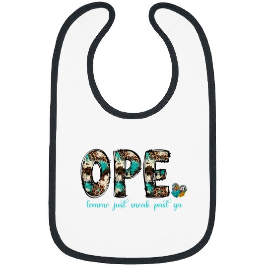 Turquoise Cowhide Midwest Ope Let Me Sneak Past Ya Leopard 21 Bibs