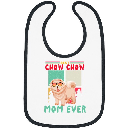 Chow Chow Pet Vintage Retro bests Chow Chow Mom Ever Dog Sunglasses Family Bibs