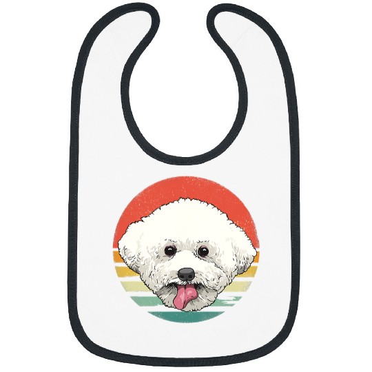 Bichon Pet Frise Retro Vintage Bichon Frise Dog Breed Lover 13 Bibs