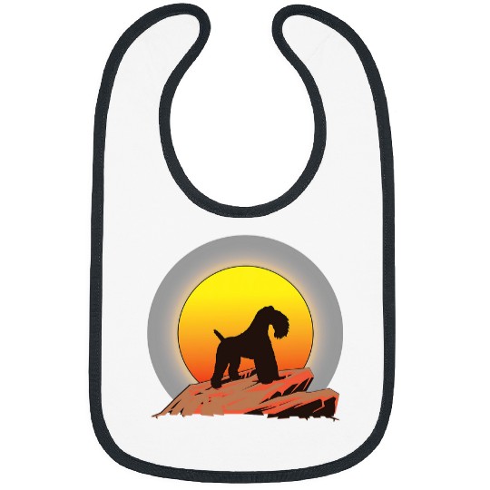 Kerry Blue Terrier Pet Dog Sunrise Bibs