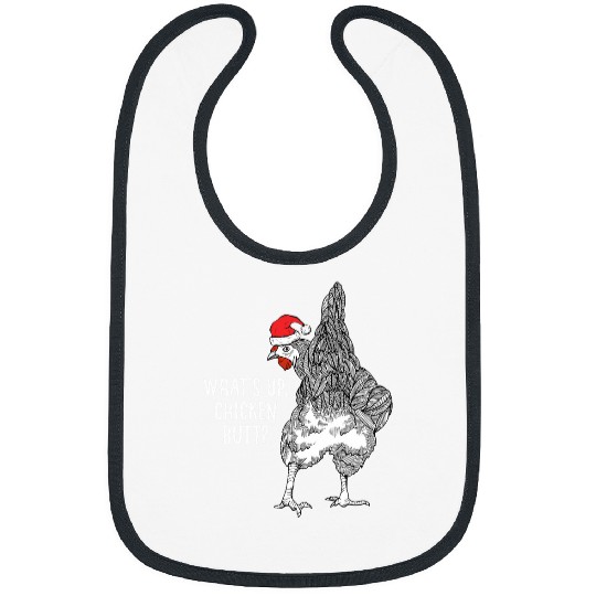 Guess What Chicken Butt Funny Egg 2Chicken Christmas Farmer Bibs