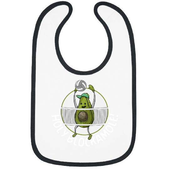 Sport Volleyball Holy Blockamole Volleyball Avocado Men Women Funny 1 Bibs