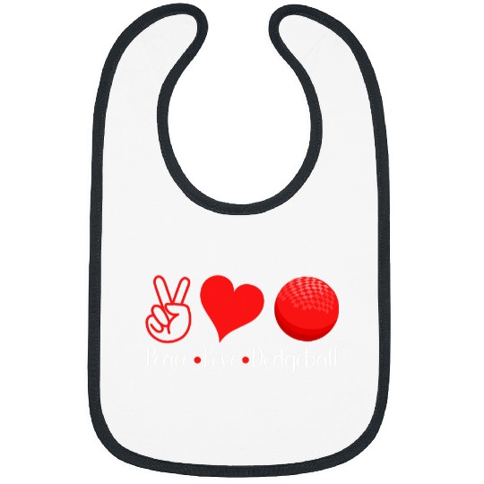 Sport Dodgeball Peace Love Dodgeball Funny Coachs Dodgeball Player Gaga Ball Bibs