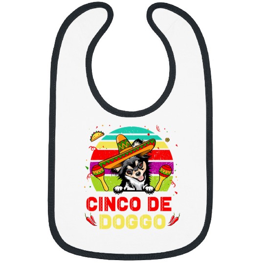 Chihuahua Pet Cinco de Doggo Hilarious Chihuahua Dog for Cinco de Mayo 2 Bibs