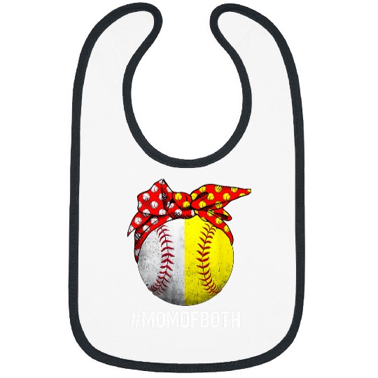 Sport Baseball Mom Of Both Softball Baseball Headband Mothers Day Mama Bibs