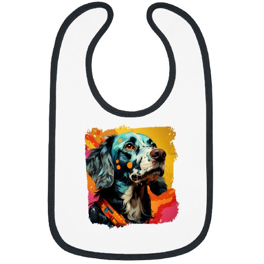 English Setter Pet English Setter Kaleidoscope Dog Active Wear Hair Bibs