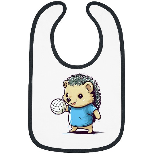 Sport Volleyball Hedgehog As Player Design Volleyball Pregnancy Bibs