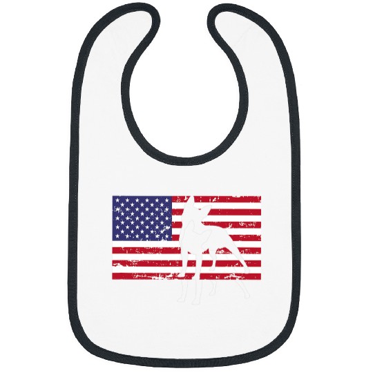 Boston Terrier Pet Distressed Patriotic All American USA Flag 3 Bibs