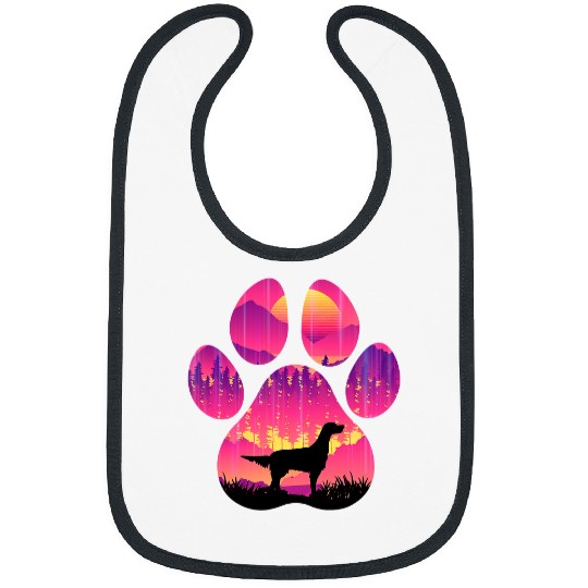 English Setter Pet English Setter Paw Mom Dad Dog Lover Women Men 173 Bibs