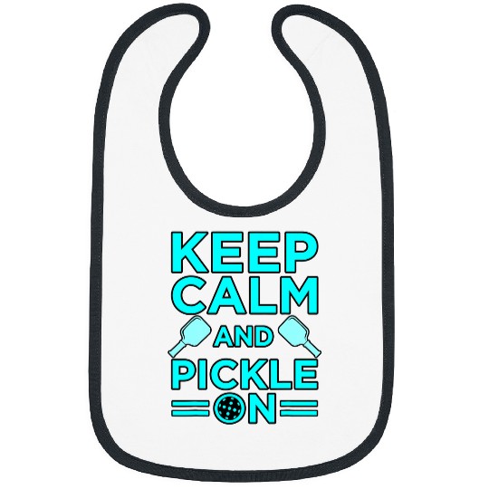 Sport Pickleball Keep Calm And Pickle On Pickleball Player Paddle Graphic Bibs