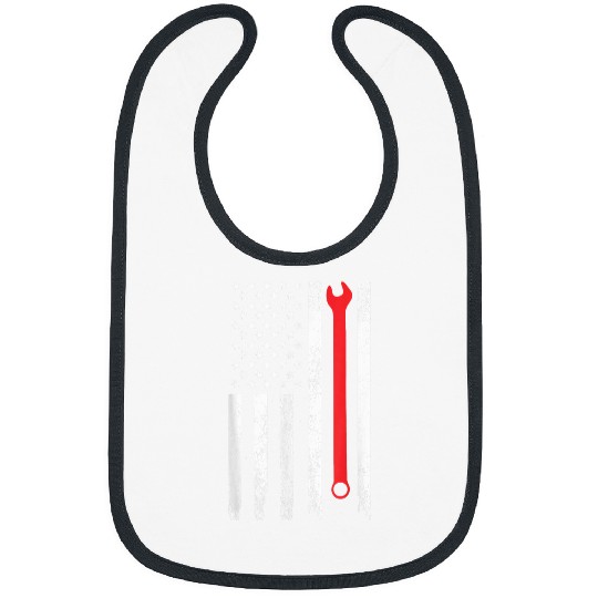 Mechanic Distressed USA Flag Wrench Automotive Garage Bibs