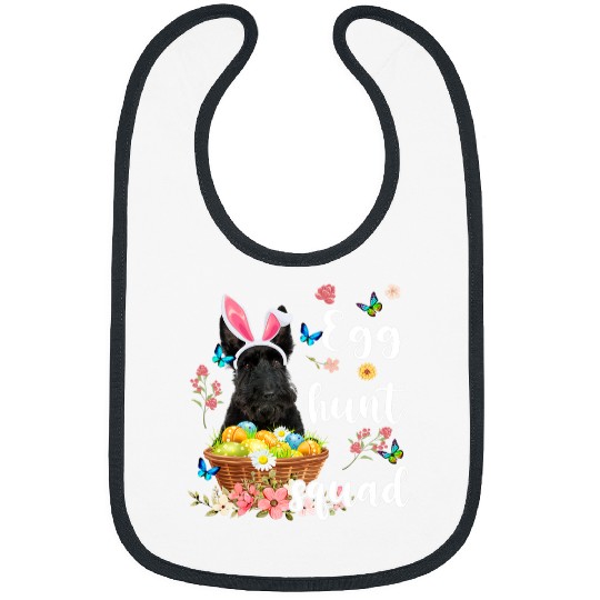 Scottish Terrier Pet Happy Easter Day Colorful Egg Hunt Squad Bibs