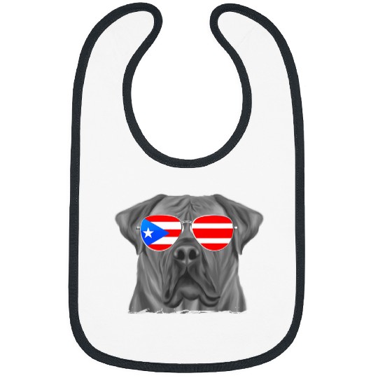 Boerboel Pet Puerto Rico Flag Sunglasses Bibs