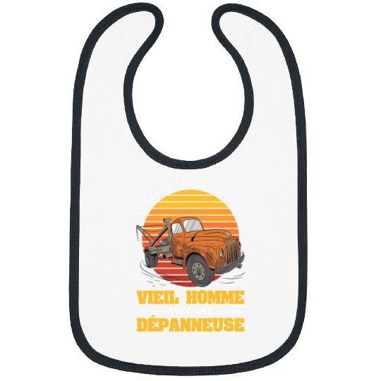 Mens Never underestimate an old man with a tow truck Bibs
