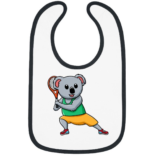 Sport Tennis Tennis Player Koala Bear Tennis Coachs Racket Game Bibs