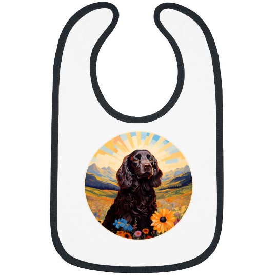 Boykin Spaniel Pet Cute Boykin Spaniel Flower Mountain Swamp Poodle Puppy Bibs