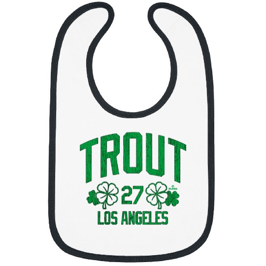 Sport Baseball Mike Trout Los Angeles Baseball St. Patricks Clover MLBPA Bibs