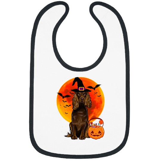 Boykin Spaniel Pet Dog Halloween Boykin Spaniel Jack O Lantern Pumpkin Bibs