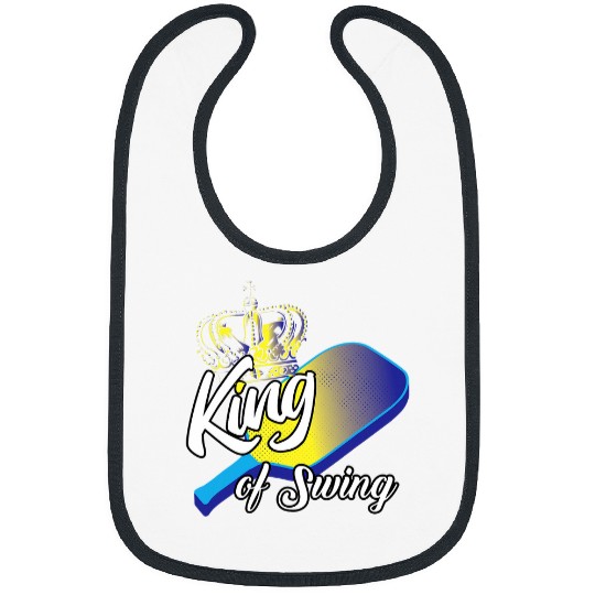 Sport Pickleball Mens King of Swing Pickleballs Paddle Funny Pickle Ball Joke Bibs