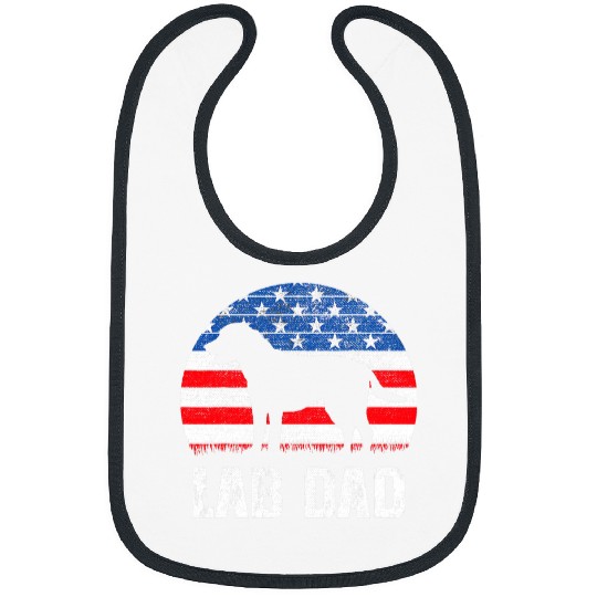 Labrador Pet Mens Black Labrador Dad USA American Flag Yellow Lab 4th of July Bibs