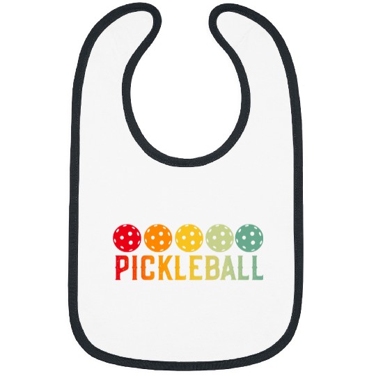 Sport Pickleball Retro Vintage Pickleball Paddle Sports Player Fun Pickle Bibs