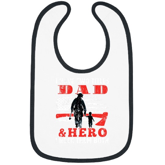Discover Proud Dad And Hero And I Rock Them Both Father Days Gifts Bibs