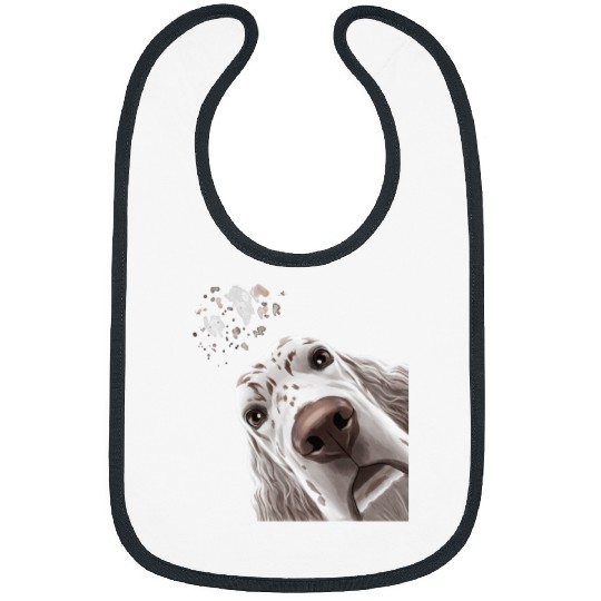 English Setter Pet Funny Curious Bibs