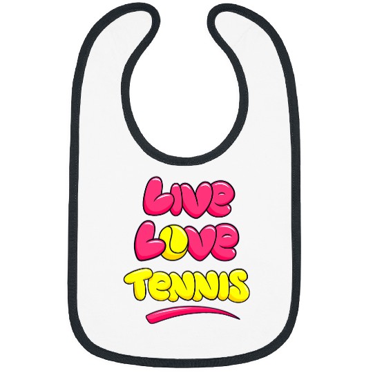 Discover Sport Tennis Live Love Tennis Player Lover Graphic Bibs