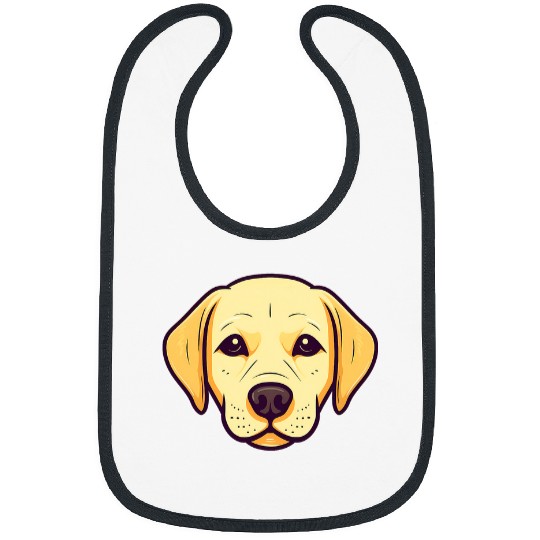 Labrador Pet Cute Yellow Labrador Puppy Dog Face Yellow Lab Mom or Dad Bibs