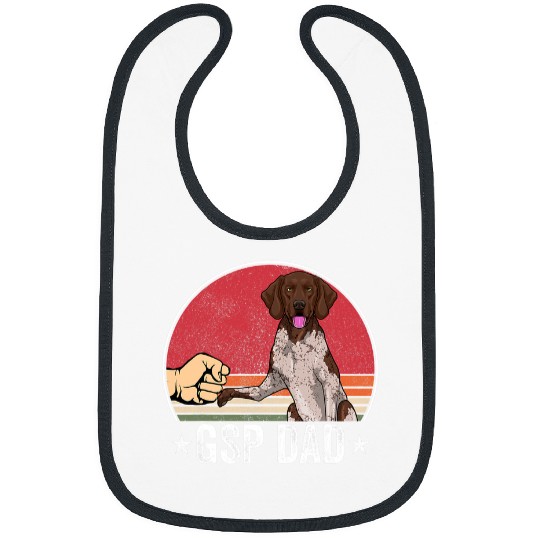 German Shorthaired Pet Dad Apparel GSP Dog Lovers for Men 9 Bibs